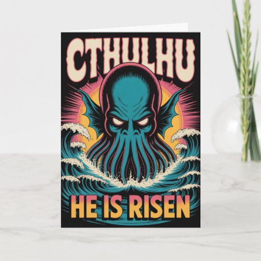 Cthulhu is verrezen Pasen Kaart (Voorkant)