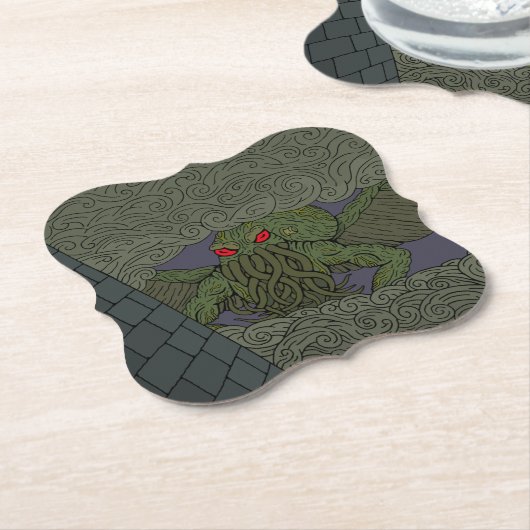 Cthulhu Kartonnen Onderzetters (Gekanteld)