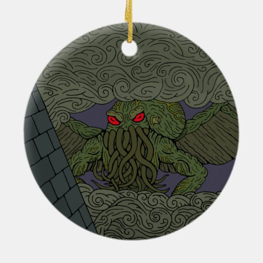 Cthulhu Keramisch Ornament (Achterkant)