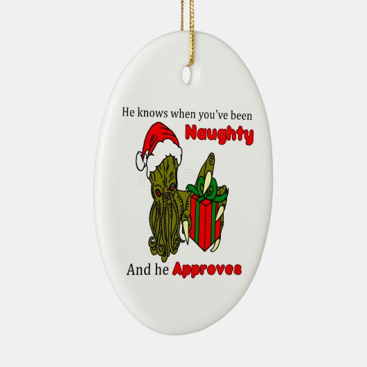 Cthulhu Kerstmis Keramisch Ornament (Rechts)