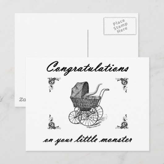 Cthulhu klein monster briefkaart (Voorkant / Achterkant)