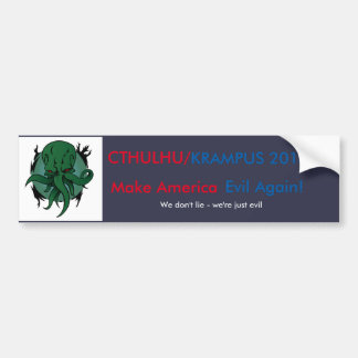 Cthulhu/Krampus 2016 Bumpersticker