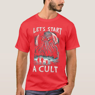 Cthulhu Laten we een cult starten Vintage Kosmisch T-shirt