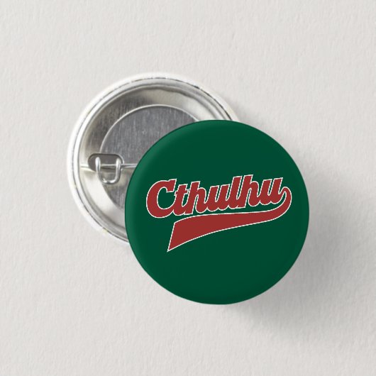 Cthulhu League Script - Eldritch Lettering Ronde Button 3,2 Cm (Voorkant /achterkant)
