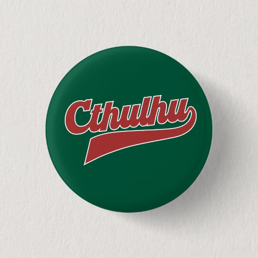 Cthulhu League Script -  Eldritch Lettering Ronde Button 3,2 Cm (Voorkant)