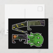 Cthulhu LOVE briefkaart (Voorkant / Achterkant)