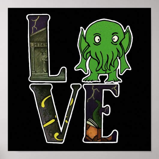 Cthulhu LOVE poster (Voorkant)