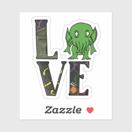 Cthulhu LOVE Sticker (Vel)
