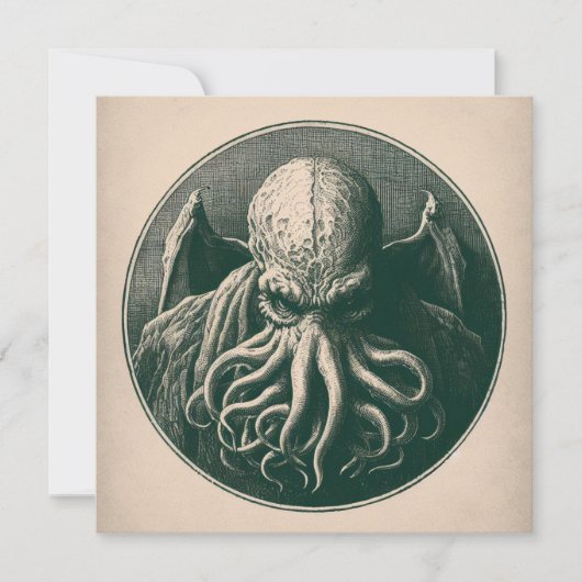 Cthulhu Lovecraft Horror Kaart (Voorkant)
