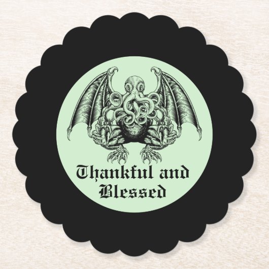 Cthulhu Lovecraft Kartonnen Onderzetters (Voorkant)