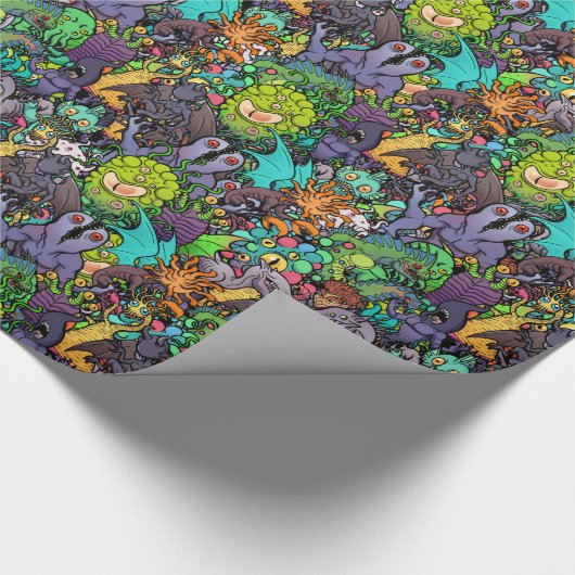 Cthulhu Lovecraft Mythos Chibi Bestiary Cadeaupapier (Hoek)