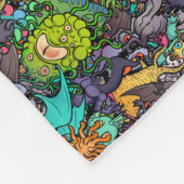 Cthulhu Lovecraft Mythos Chibi Bestiary Fleece Deken (Hoek)