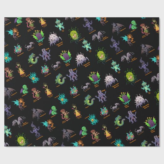 Cthulhu Lovecraft Mythos Chibi Bestiary II Cadeaupapier (Vlak)