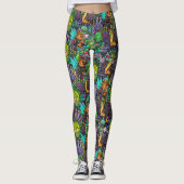 Cthulhu Lovecraft Mythos Chibi Bestiary Leggings (Voorkant)