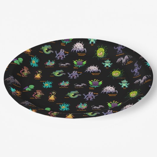 Cthulhu Lovecraft Mythos Chibi Bestiary Papieren Bordje (Gekanteld)