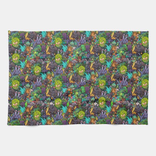 Cthulhu Lovecraft Mythos Chibi Bestiary Theedoek (Horizontaal)