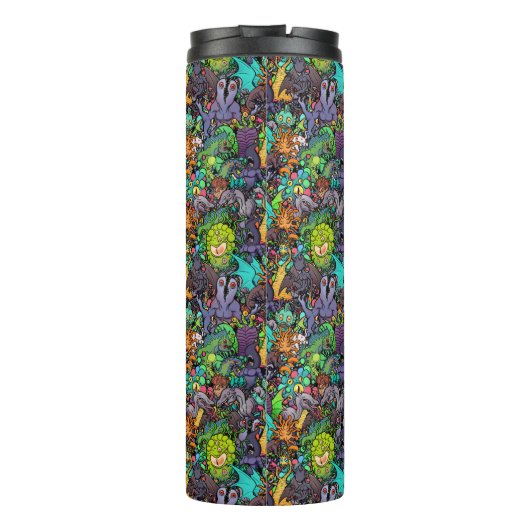 Cthulhu Lovecraft Mythos Chibi Bestiary Thermosbeker (Achterkant)
