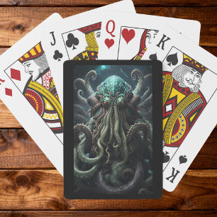 Cthulhu Lovecraft Octopus Enge Horror Pokerkaarten
