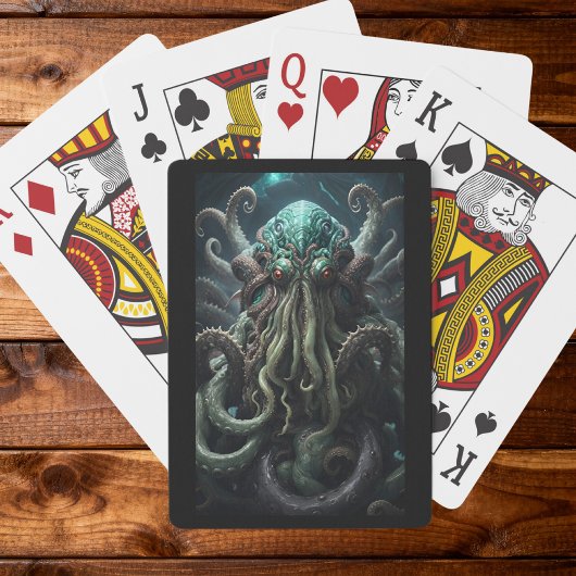 Cthulhu Lovecraft Octopus Enge Horror Pokerkaarten