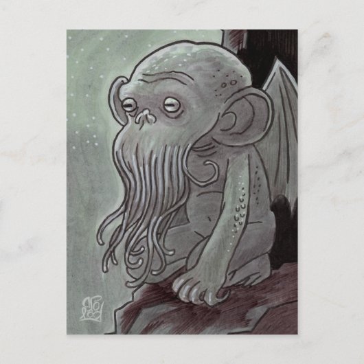Cthulhu Monkey-Briefkaarten Briefkaart (Voorkant)
