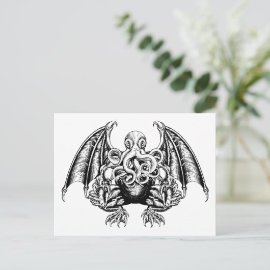 Cthulhu Monster Briefkaart (Staand voorkant)