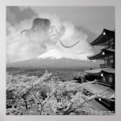 Cthulhu Mounts Fuji Poster (Voorkant)