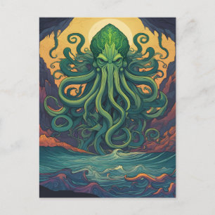 Cthulhu mystieke symboliek briefkaart