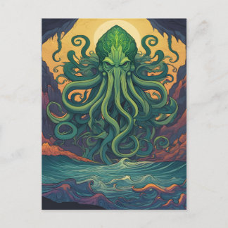 Cthulhu mystieke symboliek briefkaart