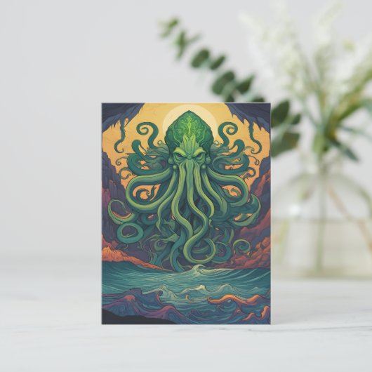 Cthulhu mystieke symboliek briefkaart (Staand voorkant)
