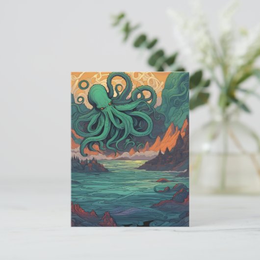 Cthulhu mystieke symboliek briefkaart (Staand voorkant)