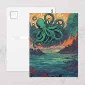 Cthulhu mystieke symboliek briefkaart (Voorkant / Achterkant)