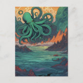 Cthulhu mystieke symboliek briefkaart (Voorkant)