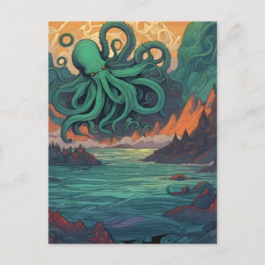 Cthulhu mystieke symboliek briefkaart (Voorkant)