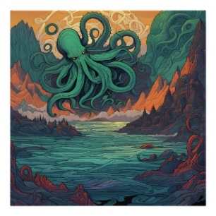 Cthulhu mystieke symboliek perfect poster