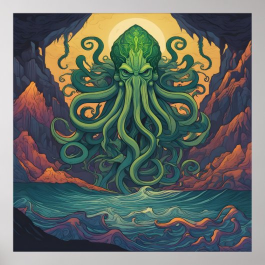 Cthulhu mystieke symboliek poster (Voorkant)