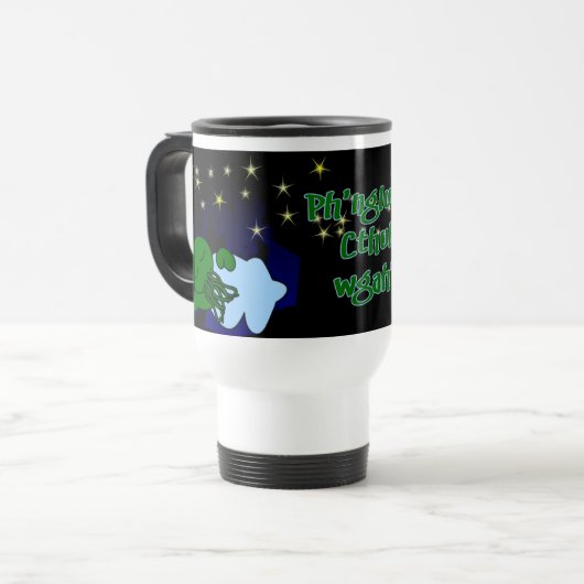 Cthulhu Naptime - herbruikbare reiswieg Reisbeker (Voorkant links)