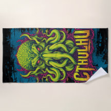 Cthulhu Neon Horror Kunst – Lovecraft geïnspireerd