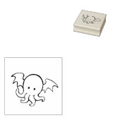 Cthulhu octopus rubberstempel (Gestempeld)