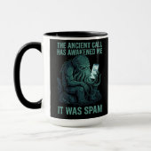 Cthulhu Oude Oproep Spam Mok Grappige Eldritch (Links)