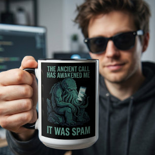 Cthulhu Oude Oproep Spam Mok Grappige Eldritch