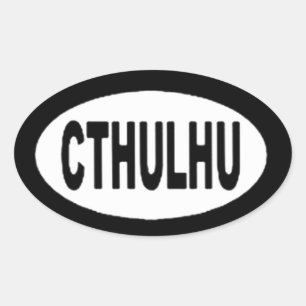 Cthulhu Ovale Sticker