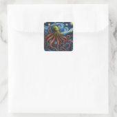 Cthulhu Post-Impressionisme Vierkante Sticker (Tas)