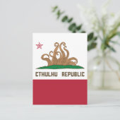 Cthulhu Republic California Flag Lovecraft Briefkaart (Staand voorkant)