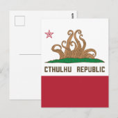 Cthulhu Republic California Flag Lovecraft Briefkaart (Voorkant / Achterkant)