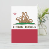 Cthulhu Republic California Flag Lovecraft Kaart (Staand voorkant)
