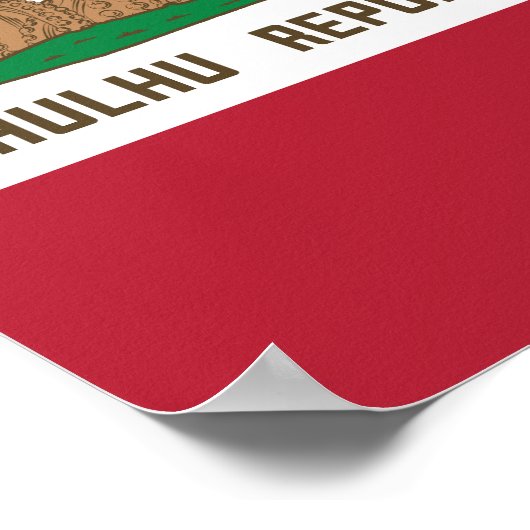 Cthulhu Republic California Flag Lovecraft Poster (Hoek)