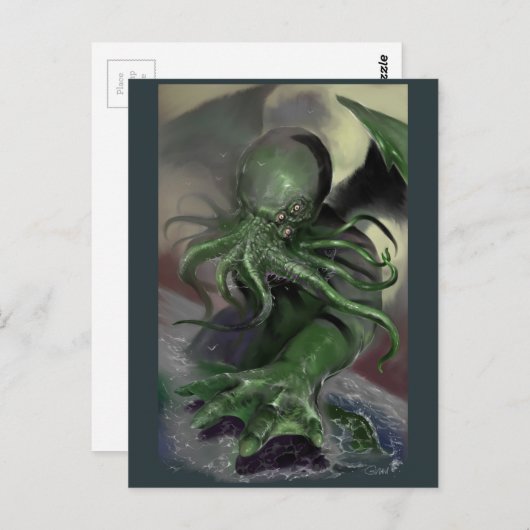 Cthulhu Rising H.P Lovecraft is de inspiratiebron  Briefkaart (Voorkant / Achterkant)