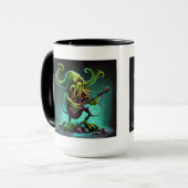 Cthulhu Rock 'n Roll Combo Mok, 15 oz Mok (Voorkant links)