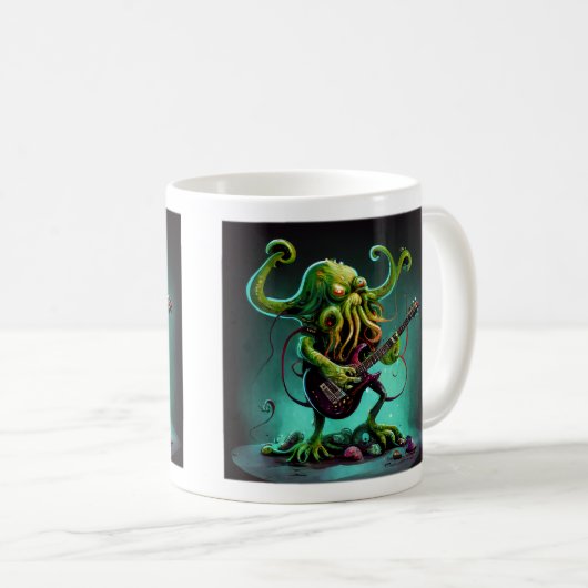 Cthulhu Rock'n Roll Classic Mok, 11 oz Koffiemok (Voorkant rechts)