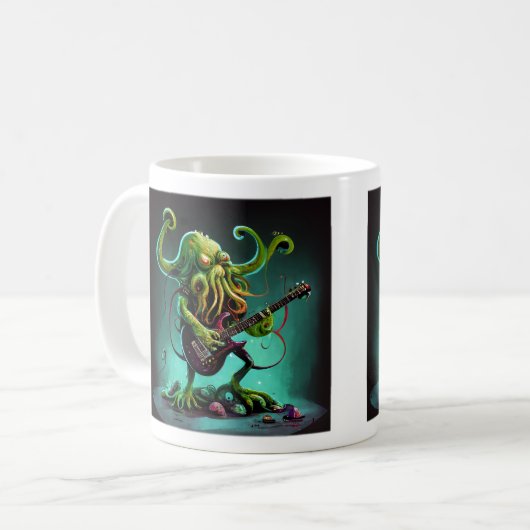 Cthulhu Rock'n Roll Classic Mok, 11 oz Koffiemok (Voorkant links)